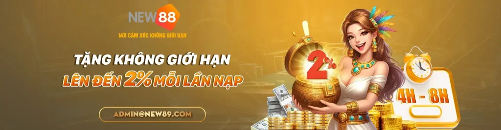 Tặng 2% mỗi lần nạp tiền